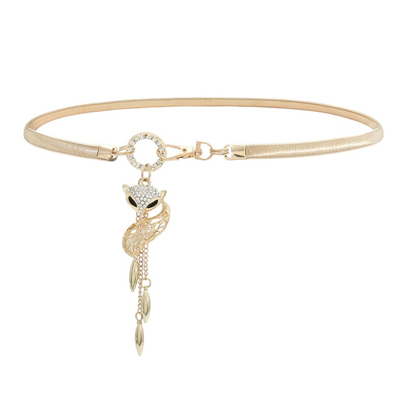 Thắt Lưng Dây Xích Mặt Hình Cáo Trang Trí Đầm Cho Nữ