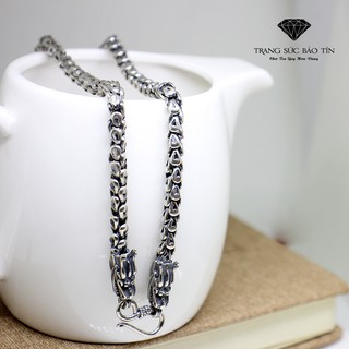 Dây chuyền vảy rồng 5 mm chất liệu bạc thái thương hiệu bảo tín