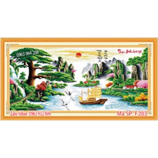 Tranh thêu chữ thập thuận buồm xuôi gió 190x92 cm