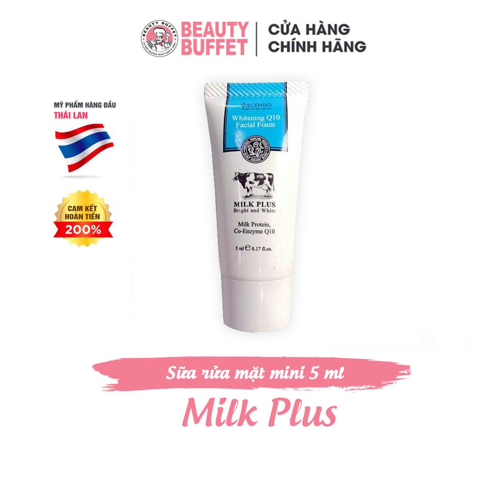  [QUÀ TẶNG KHÔNG BÁN] Sữa rửa mặt tạo bọt và dưỡng trắng da Scentio Milk Plus mini 5ml