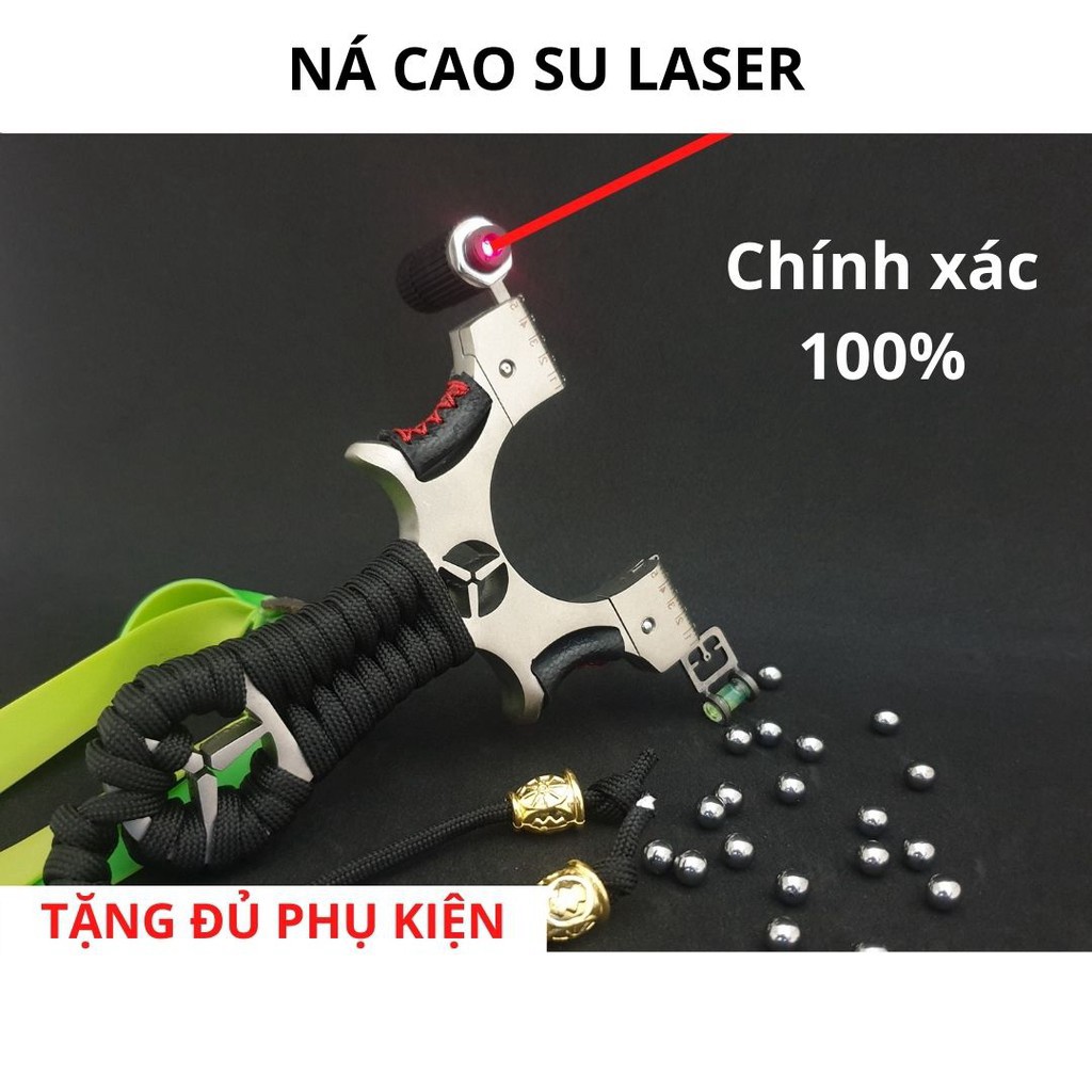 Ná cao su laze, ná thun trợ lực có ngắm laser tiện lợi dùng được cả ngày và đêm (TẶNG ĐỦ PHỤ KIỆN) 4006