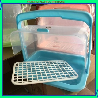Khay úp ly cốc Khay úp ly nắp 1360 1361 Việt Nhật có quai xách và nắp đậy kín Giá úp bình cốc kệ úp bình sữa có nắp đậy