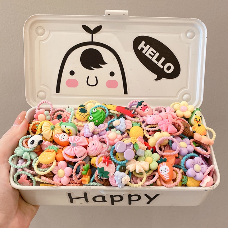 Dây buộc tóc cao su cỡ nhỏ dễ thương phong cách Hàn Quốc cho bé