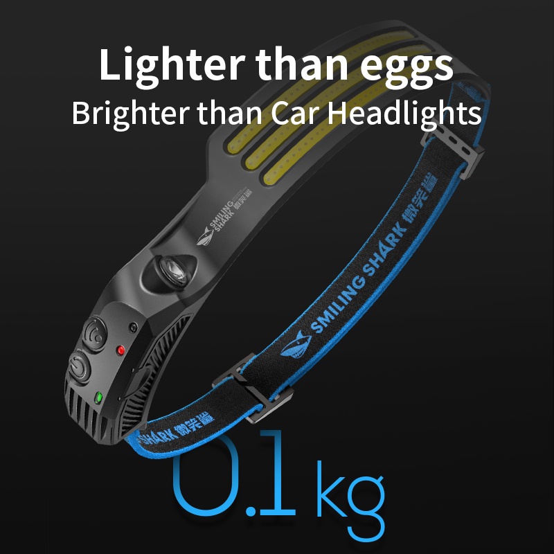 Đèn pin đeo đầu SMILING SHARK TD0123 LED ánh sáng trắng/ vàng/ đỏ đa năng dành cho hoạt động ngoài trời