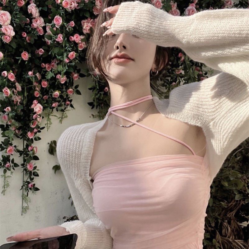 Áo Crop top Cổ Yếm Hở Lưng Thời Trang Mùa Hè Quyến Rũ Cho Nữ