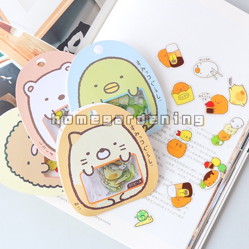Set 50 sticker dán trang trí hình thú đáng yêu đa năng