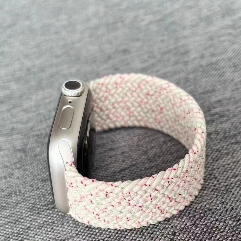 Dây Đeo Đồng Hồ Apple Watch 49mm 44mm 40mm 38mm 42mm 6 SE 5 4 3 Bằng Nylon Bện Co Giãn 8 7 41mm 45mm