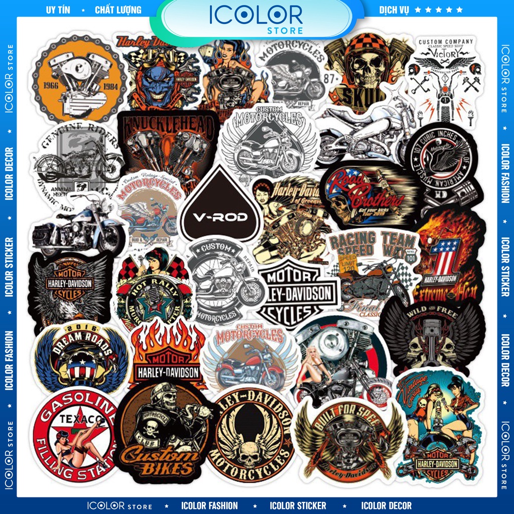 Sticker cá tính chất bụi chống nước, hình dán mũ bảo hiểm, vali, laptop cực ngầu 088