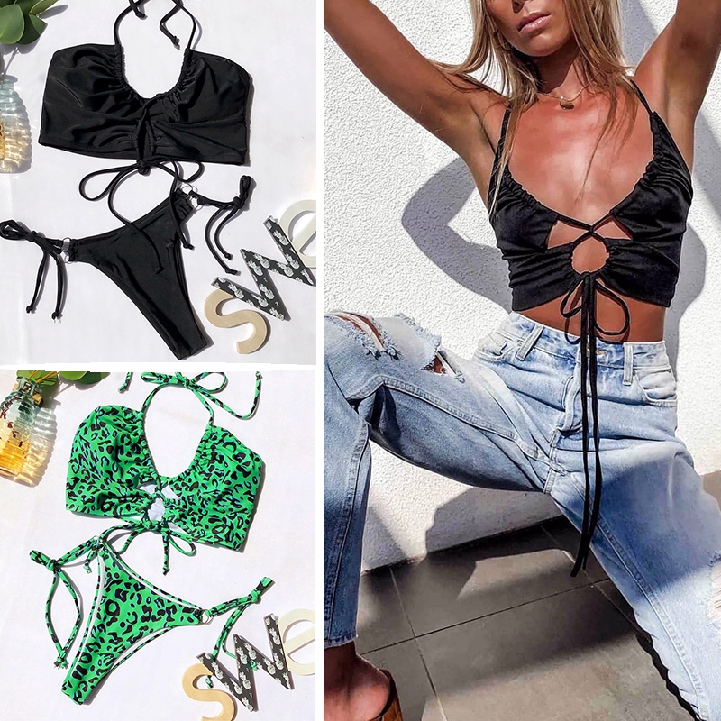 Bộ Đồ Bơi Hai Mảnh Hoạ Tiết Phong Cách Cho Bạn Nữ