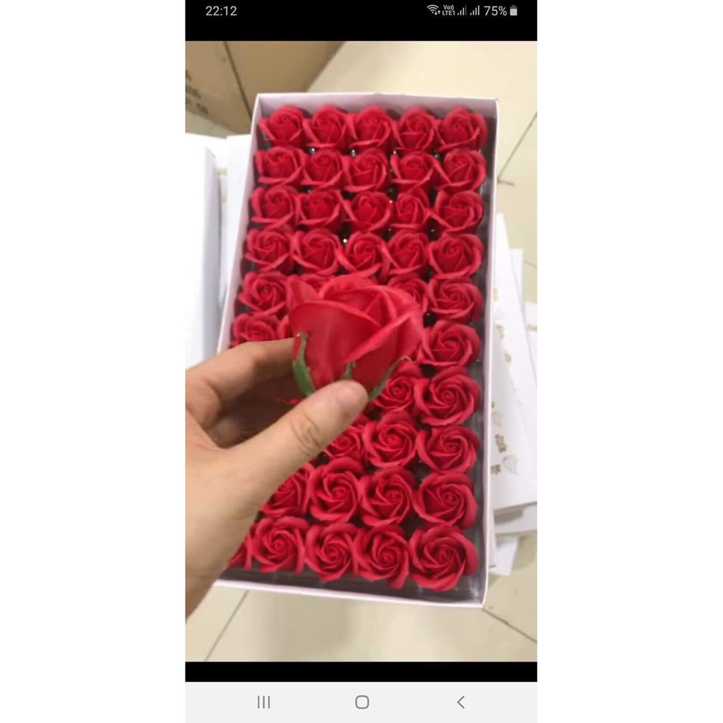 Hoa hồng sáp 3 lớp, Hộp 50 bông