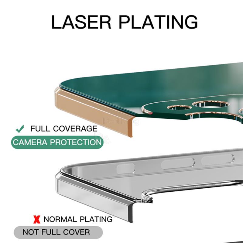 Ốp Điện Thoại Silicon Chống Sốc Có Vòng Đỡ Mạ Sang Trọng Cho iPhone 13 12 11 Pro Max XR XS Max X 8 7 Plus SE 2020