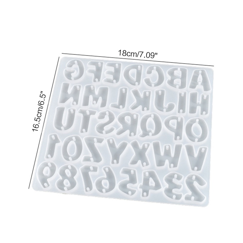 Khuôn Silicone Làm Móc Khóa DIY Có Lỗ Treo