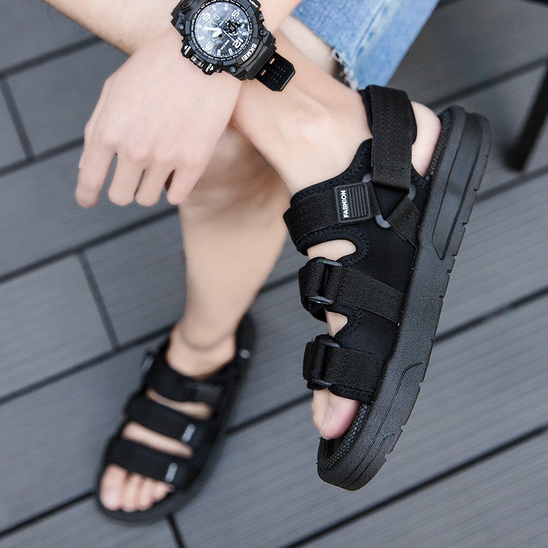 Dép Sandal Nam 3 Quai Dán Unisex Cao Cấp