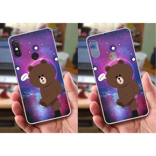 Ốp lưng Xiaomi Redmi Note 5 Pro (dẻo viền trắng trong) - Hình Gấu Thỏ
