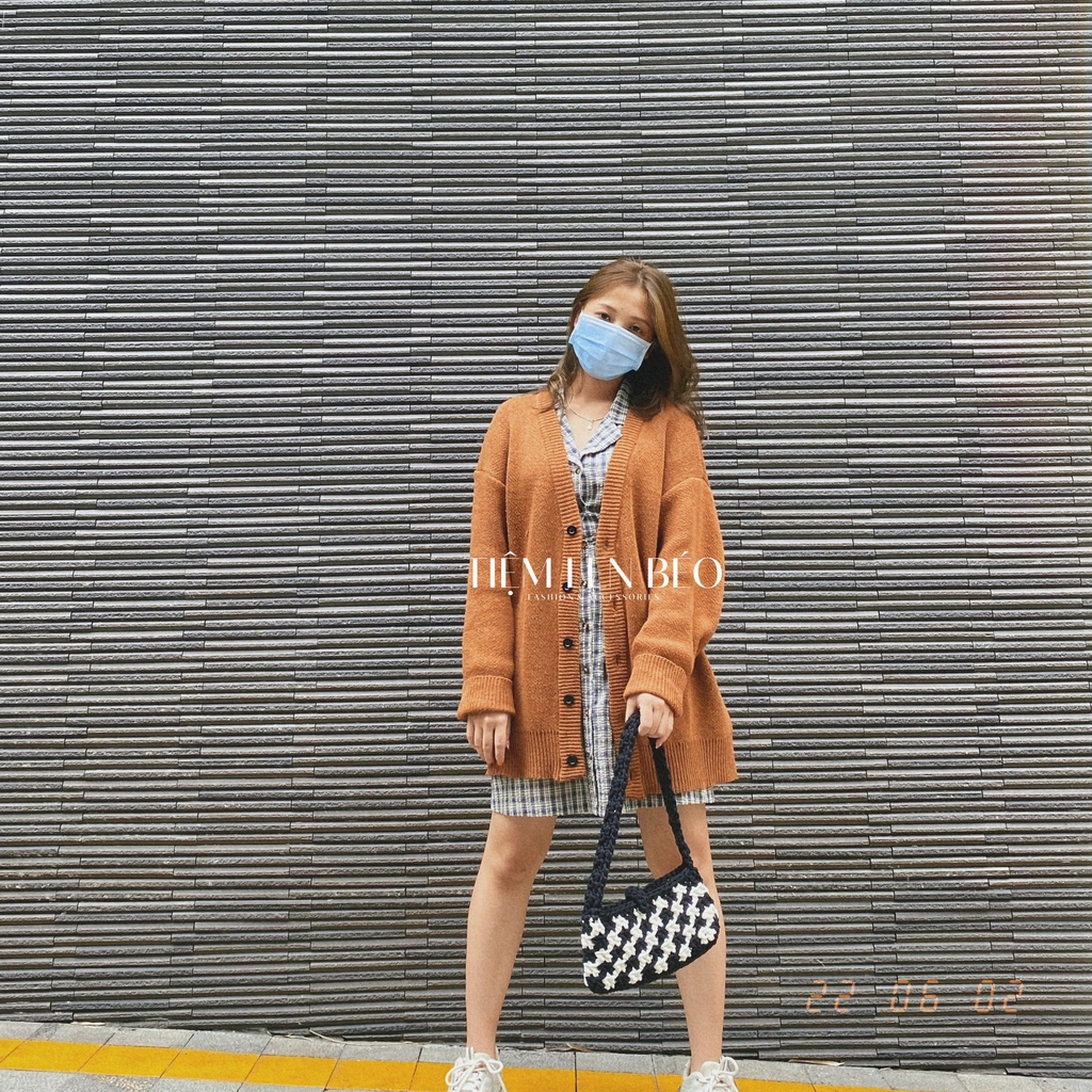 TÚI XÁCH KẸP NÁCH, XÁCH TAY HOẠ TIẾT SỌC CARO CHẤT LIỆU SỢI VẢI, CROCHET SHOULDER BAG