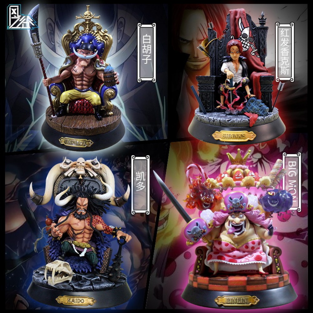 Mô hình One Piece Tứ Hoàng Shanks Kaido Râu Trắng BigMom cao 22-24cm + phụ kiện đi kèm , figure one piece