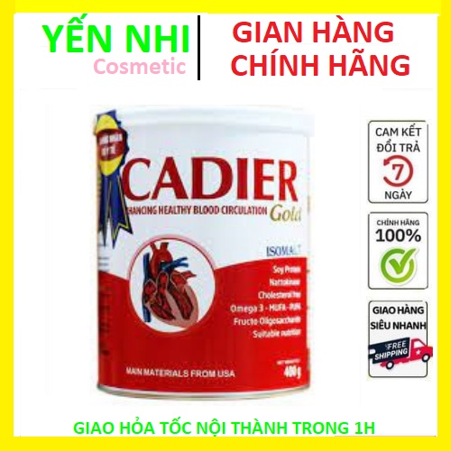 Sữa bột Cadier gold 400g sản phẩm chuyên biệt dành cho người bệnh tim DATE 2024