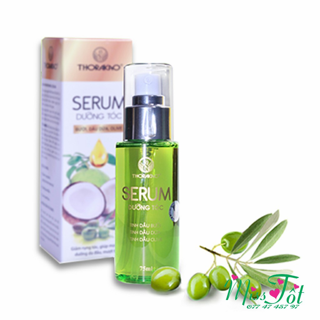 Thorakao Serum Dưỡng Tóc 75ml - (Tinh Dầu Dừa, Bưởi, Olive)