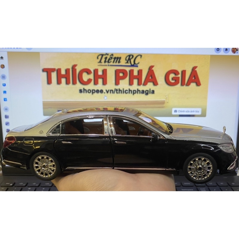 Mô hình Siêu Xe Mercedes-Benz Maybach S600 S650 Chezhi Tỷ lệ 1:24 Hợp Kim, Mở Cửa, Cốp Có Đèn, Âm Thanh Dùng Trưng Bày