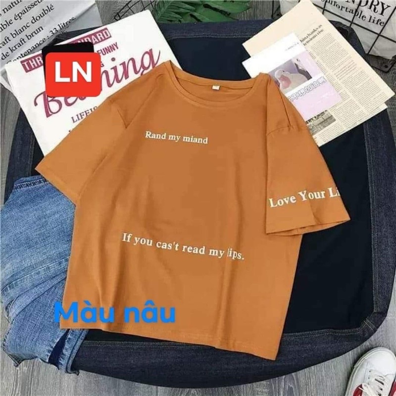 Áo phông chữ love in tay LN11