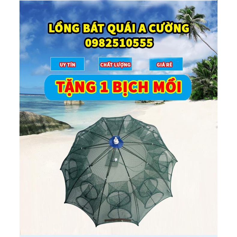 Lưới Đánh Bắt Cá Bát quái 6 - 8 - 12- 16 Cửa A Cường + Tặng kèm 1 gói mồi bẫy tôm,cua,cá