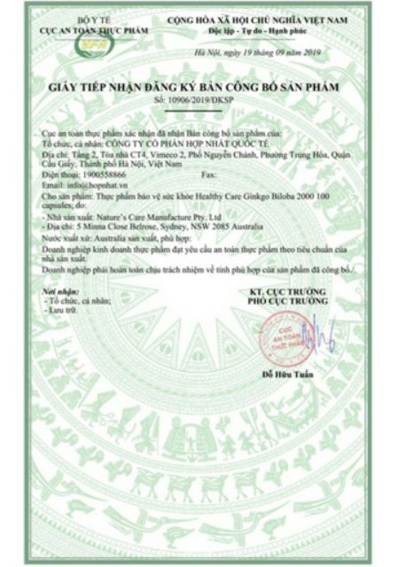 (Hàng Chemist Úc) Bổ Não Ginkgo Biloba 2000 mg của Healthy Care_100v | BigBuy360 - bigbuy360.vn