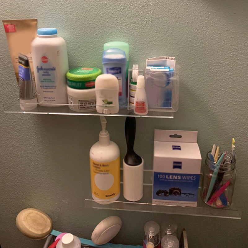 Giá Đỡ Hũ Gia Vị Bằng Acrylic Dày Dặn 15 Inch Gắn Tường