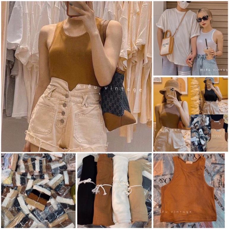[RẺ VÔ ĐỊCH] Áo croptop nữ chất cotton - Áo ba lỗ dáng ôm mềm mịn dễ mặc