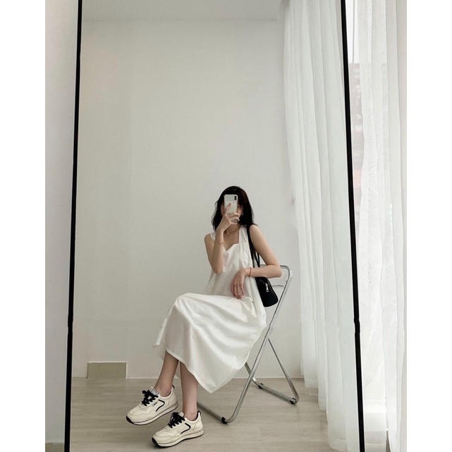 Đầm , váy hai dây bản to chéo lưng dáng dài đi biển cực xinh , váy maxi đi biển màu xanh min hót nhất năm by YANSOO -sẵn | BigBuy360 - bigbuy360.vn