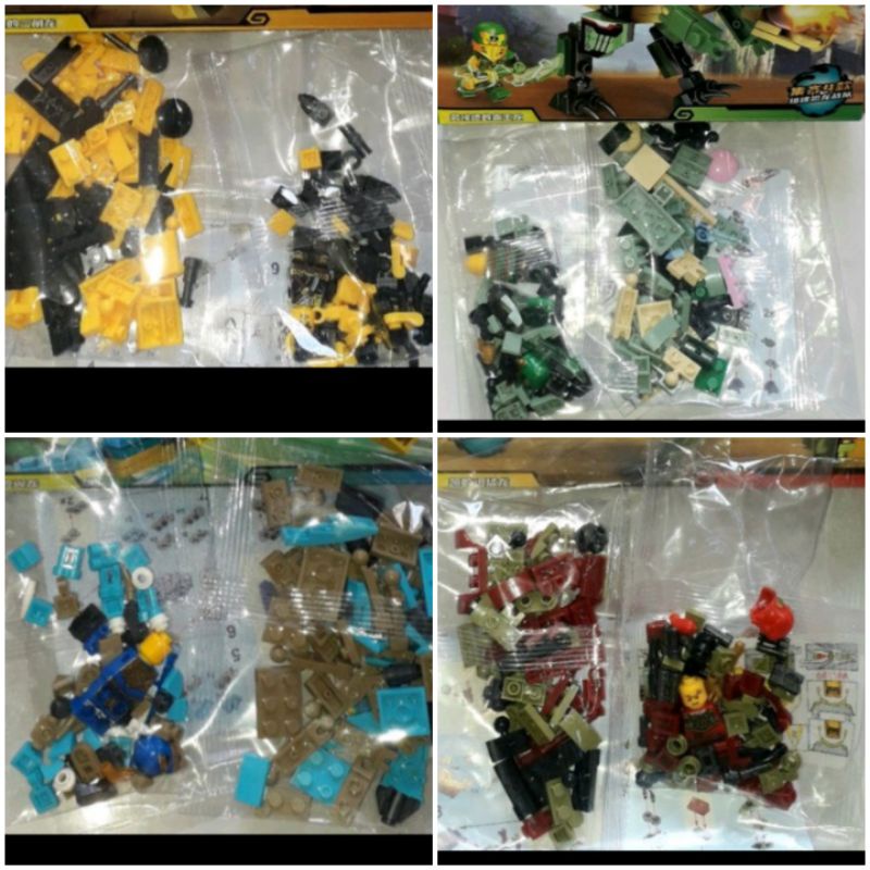 Lắp ráp 1 hộp_LegoNinja Cưỡi Khủng long 68118 có trên 115 chi tiết bằng nhựa ABS