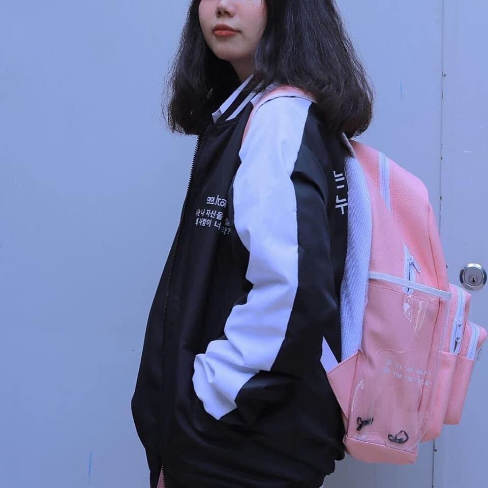 ÁO KHOÁC DÙ BOMBER HÀN QUỐC PHỐI VIỀN TAY PHONG CÁCH