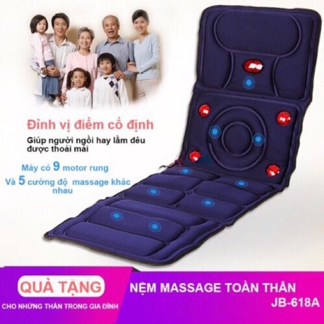 Nệm massage toàn thân hồng ngoại- đệm mát xa nhiệt