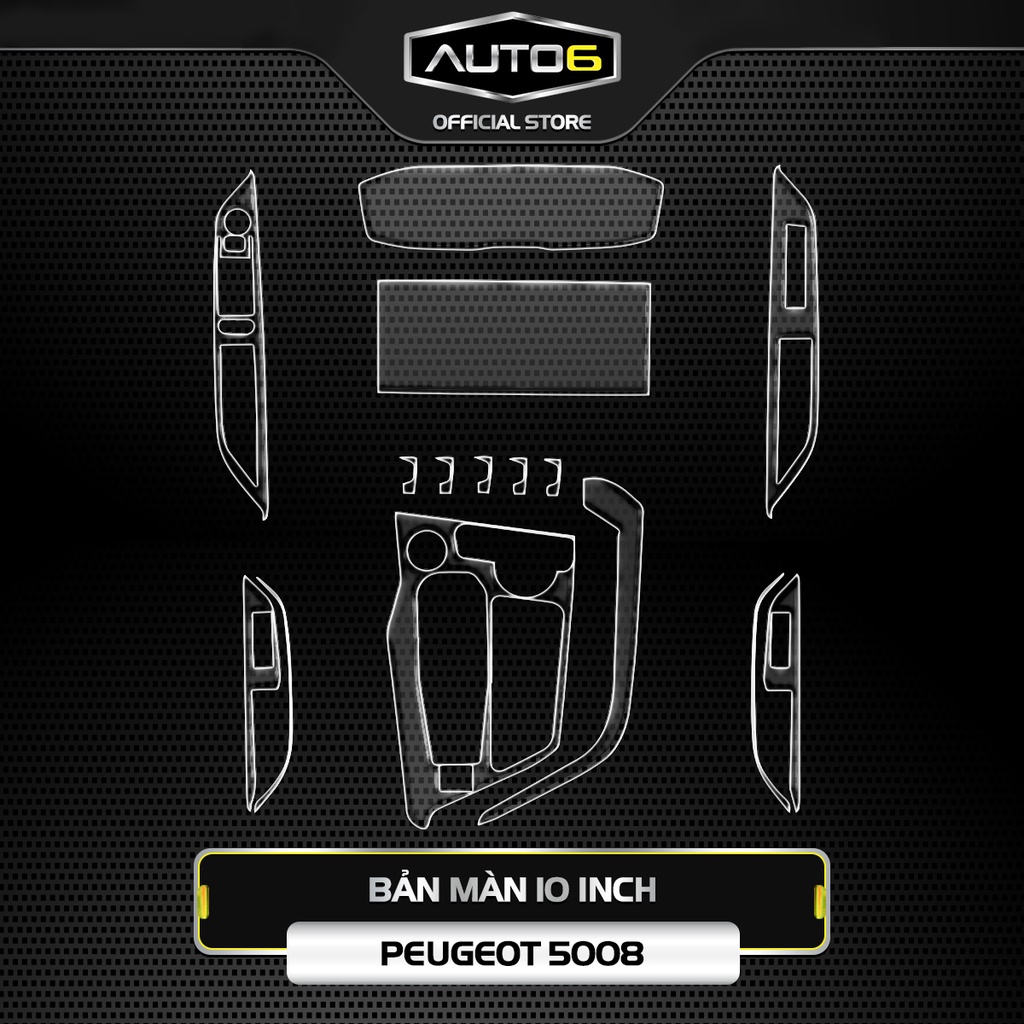 Bộ 5 chi tiết Film PPF trong suốt dán xe PEUGEOT 3008 / 5008 2017-2023 chống xước bảo vệ nội thất ô tô - AUTO6