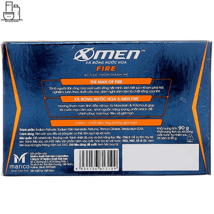 Xà bông cục X-Men Fire Active 90g | BigBuy360 - bigbuy360.vn