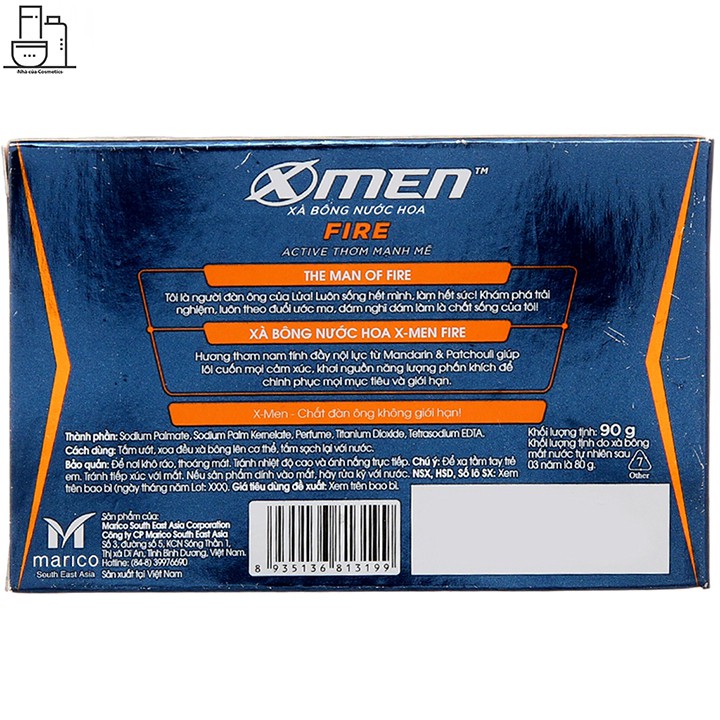 Xà bông cục X-Men Fire Active 90g