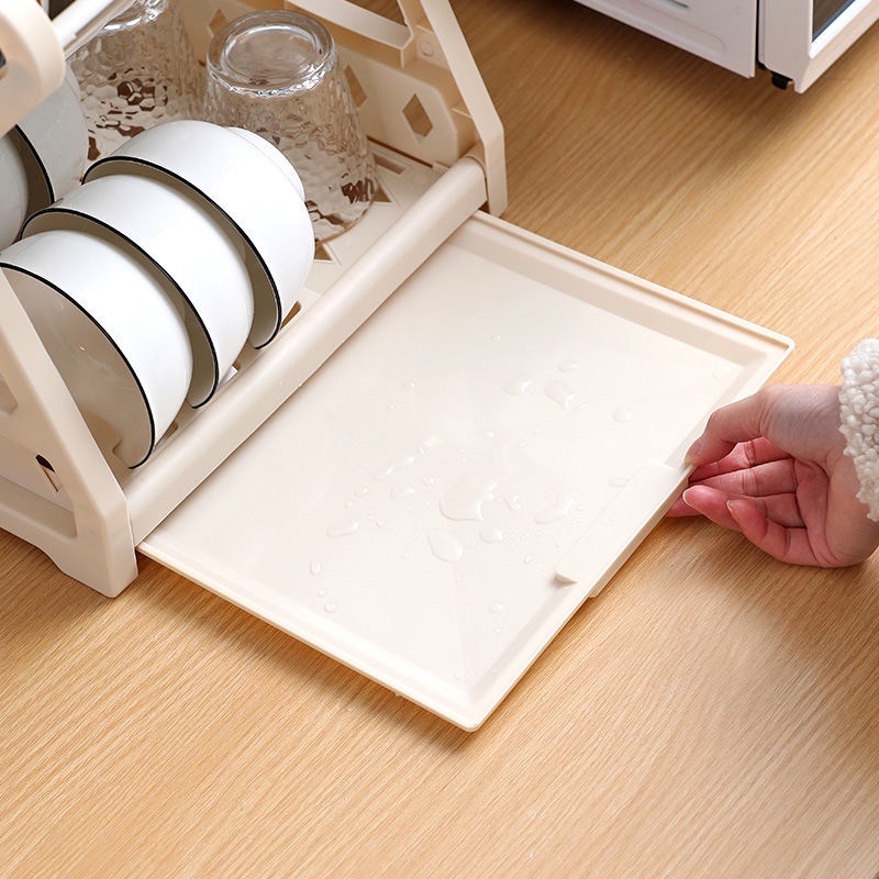 Giá Đựng Chén Dĩa Hai Tầng Sức Chứa Lớn Cho Nhà Bếp