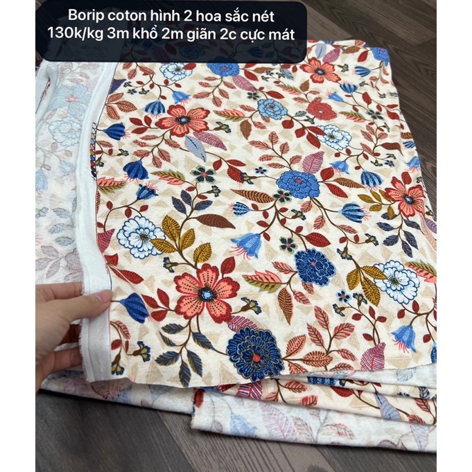 Vải Cotton cho bé , cotton 100% ,vải thun cotton hình thú , BoZip Hàn Quốc