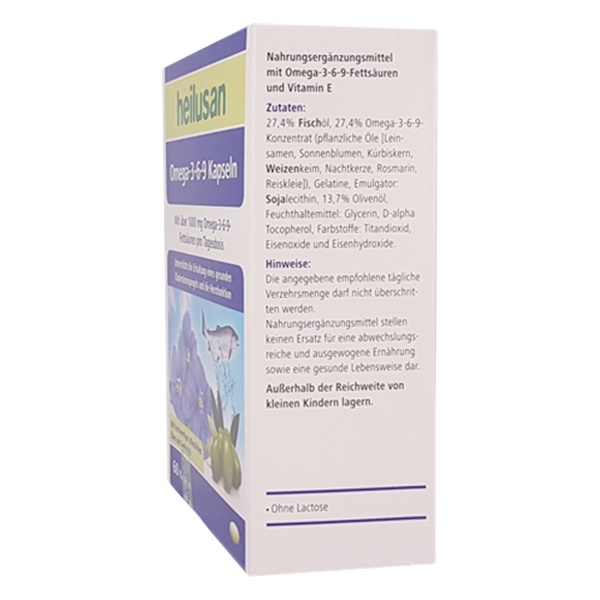 OMEGA 369 HEILUSAN KAPSELN Hộp 60 viên. Tăng cường thị lực, tốt cho tim mạch và não bộ.