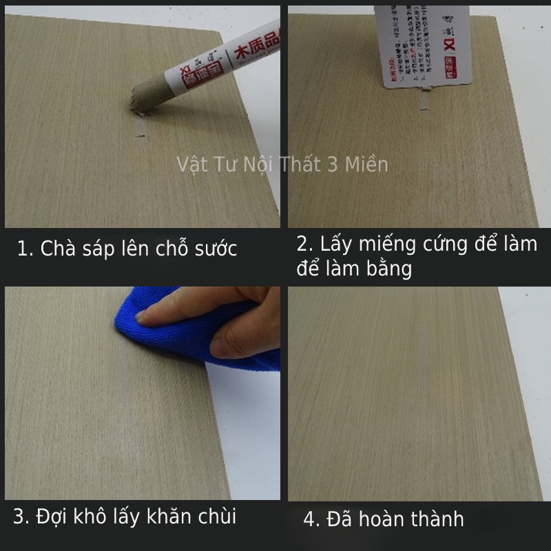 Bút Sáp màu dùng che mờ vết trầy lõm trên bề mặt gỗ tiện dụng chất lượng cao Vât Tư Nội Thất 3 Miền Đen và Trắng