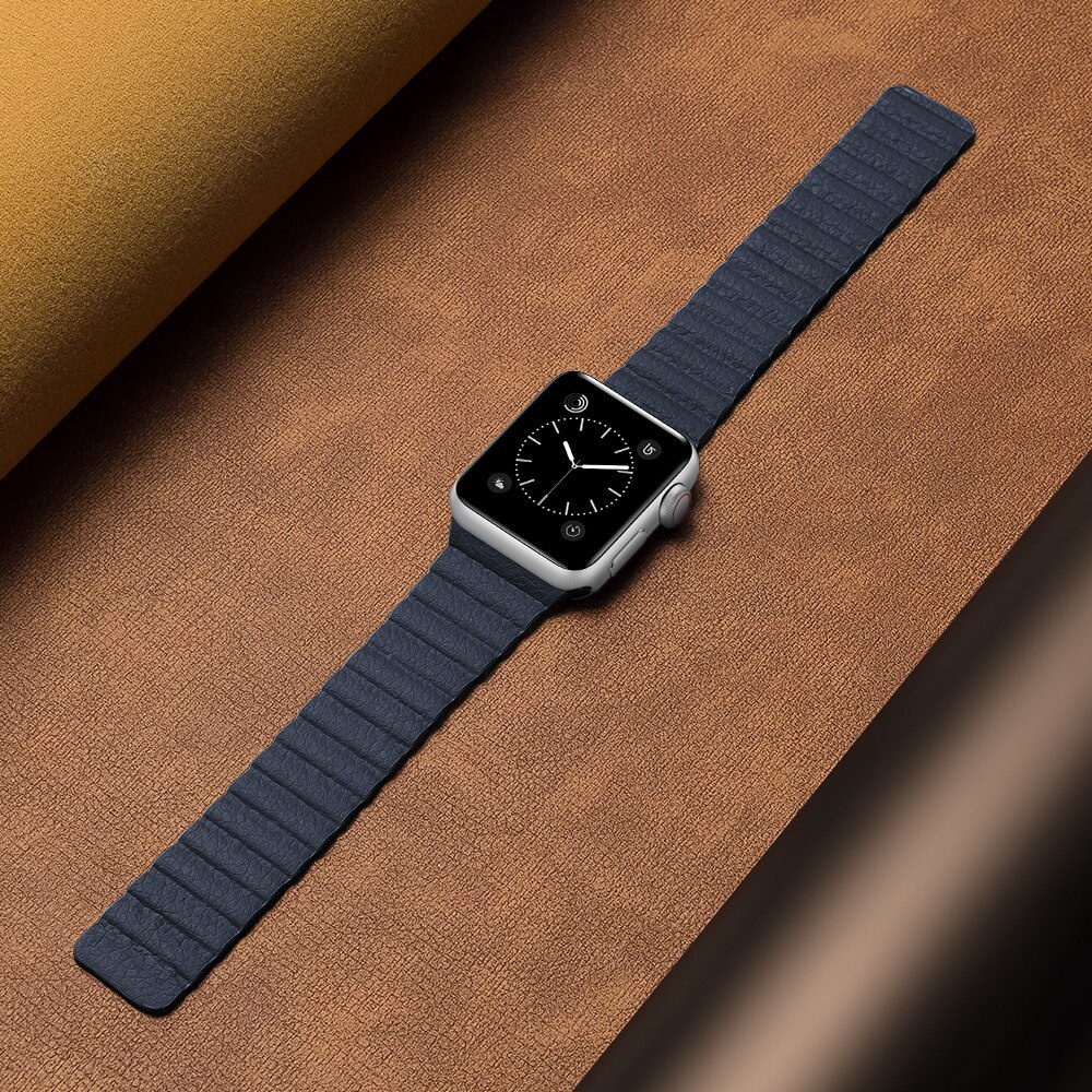 Da Dây Đeo Nam Châm Cho Đồng Hồ Thông Minh Apple Watch 44mm 40mm 38mm 42mm Series 6 Se 5 4 3