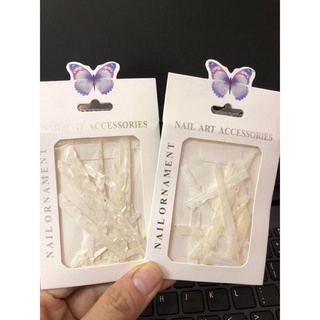 Xà cừ trắng mỏng ẩn gel, bột, phukiennail