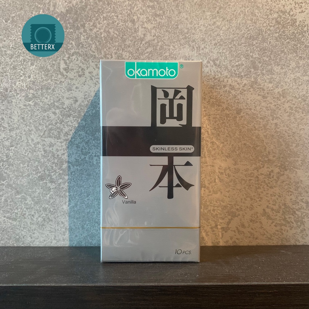 Bao cao su Okamoto Skinless Skin Vanilla, bcs hương vani siêu mỏng kéo dài thời gian
