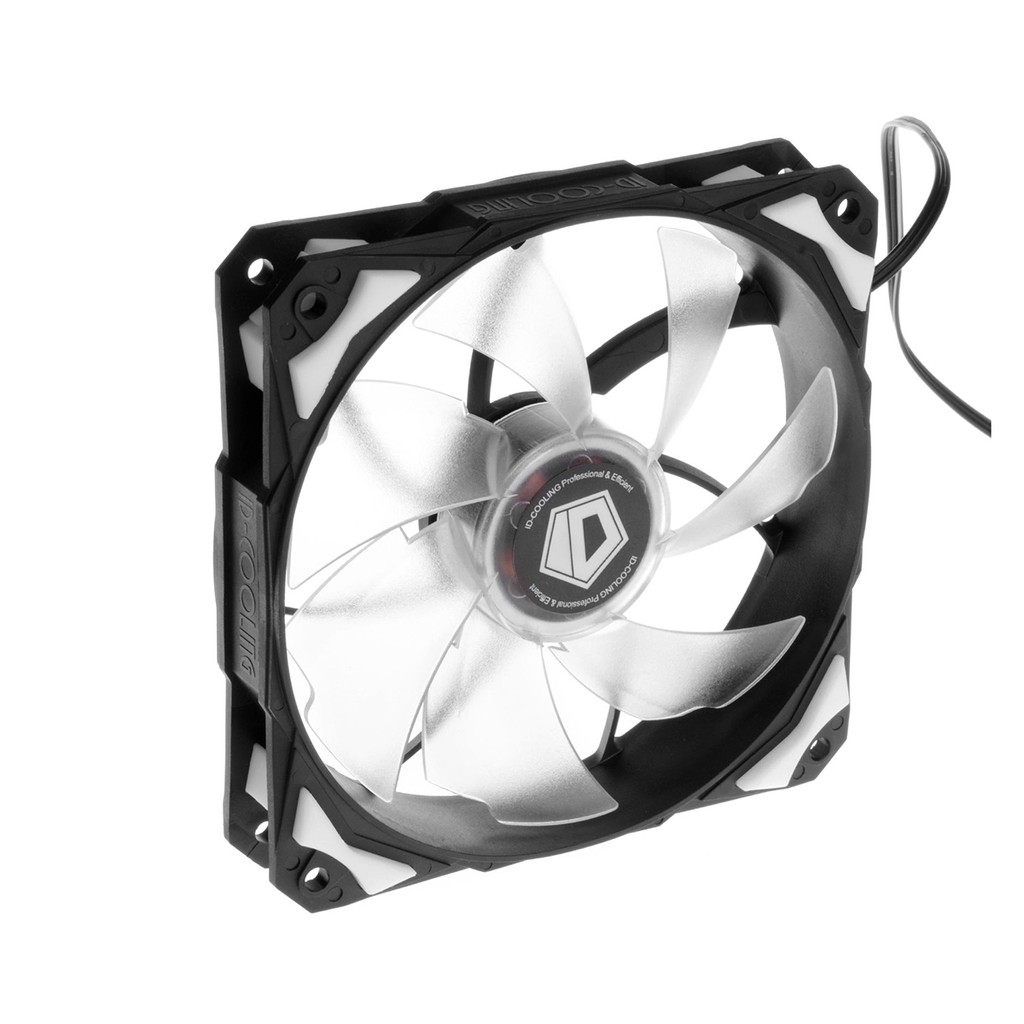 Quạt Fan Case 12cm ID Cooling PL-12025 W - Led đẹp, 2200RPM, sức gió lớn