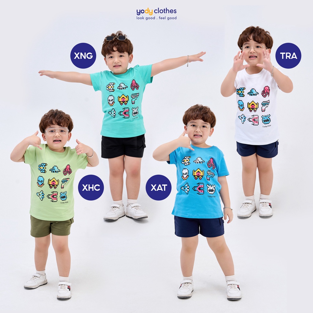 Áo thun cho bé YODY phông trẻ em vải cotton mềm mát in hình ngộ nghĩnh TSK5177