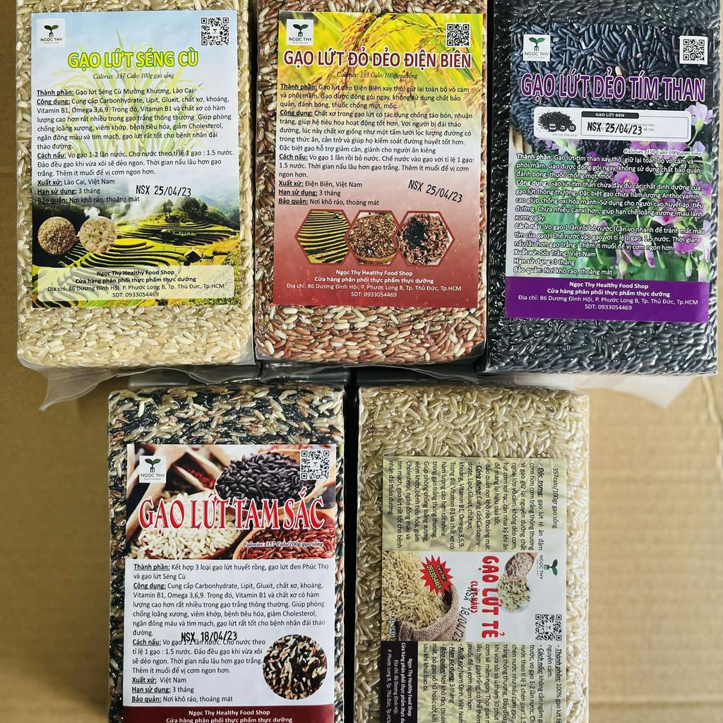 Gạo lứt nguyên cám ăn kiêng, thưc dưỡng, giảm cân gói 1kg