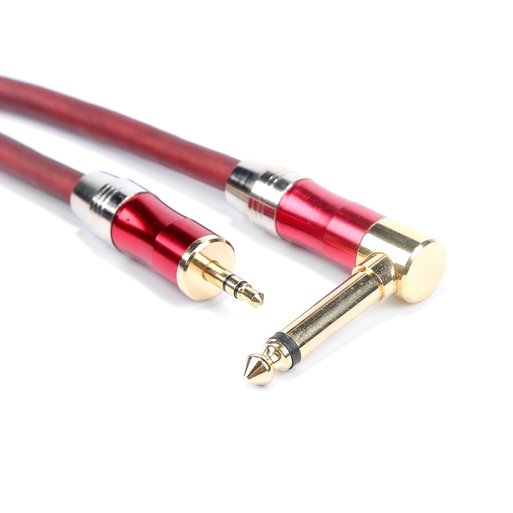 【1.5m/3m/5m/10m】Cáp Chuyển Đổi Âm Thanh Đầu Cắm 3.5mm Sang 6.35mm 1 / 4 "Cho Đàn Guitar 6.35mm 1 / 4"