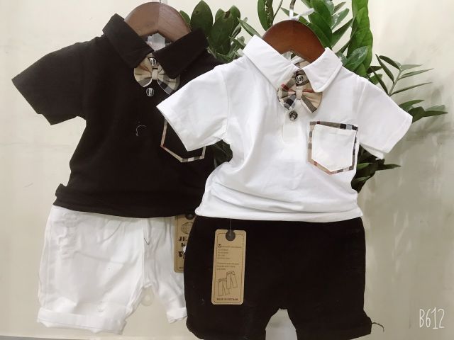 Bộ công tử quần kaki cho bé ảnh chụp thật