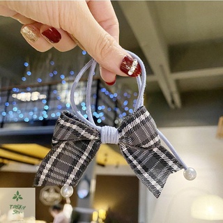 Cột tóc nơ phối vải voan thanh lịch