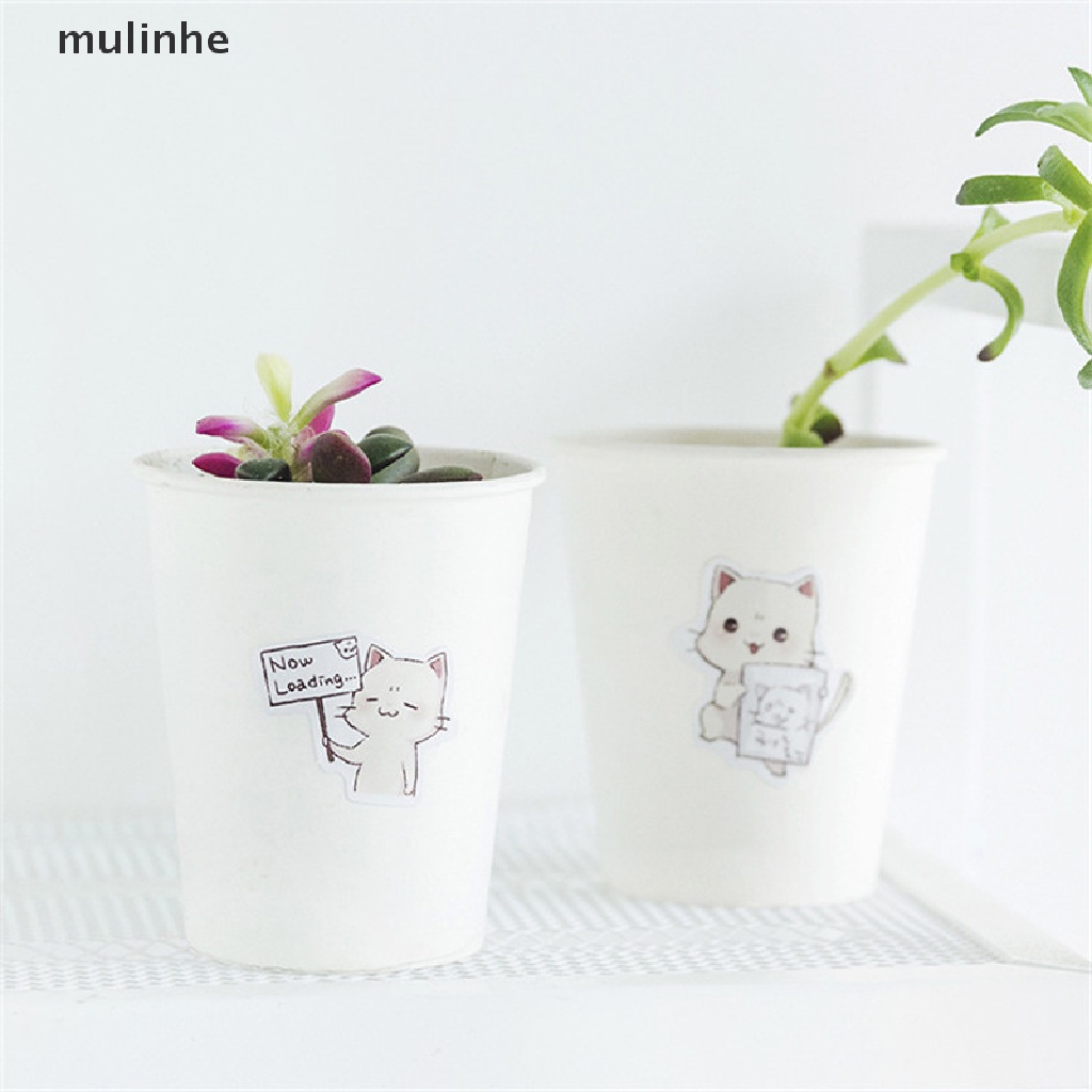 Mulinhe Set 45 sticker Giấy Hình Mèo Dễ Thương Dùng Để Trang Trí Nhật Ký DIY