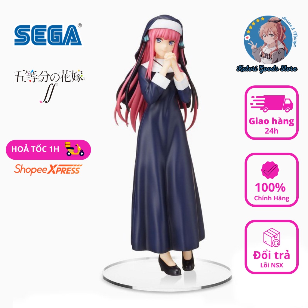 Mô Hình Figure Chính Hãng Anime Gotoubun no Hanayome ∬, Nakano Nino, SEGA